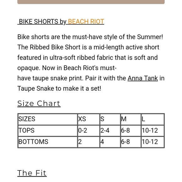 NWT BEACH RIOT SPORT SNAKE PRINT BIKE SHORTS ribbed - Picture 6 of 10
